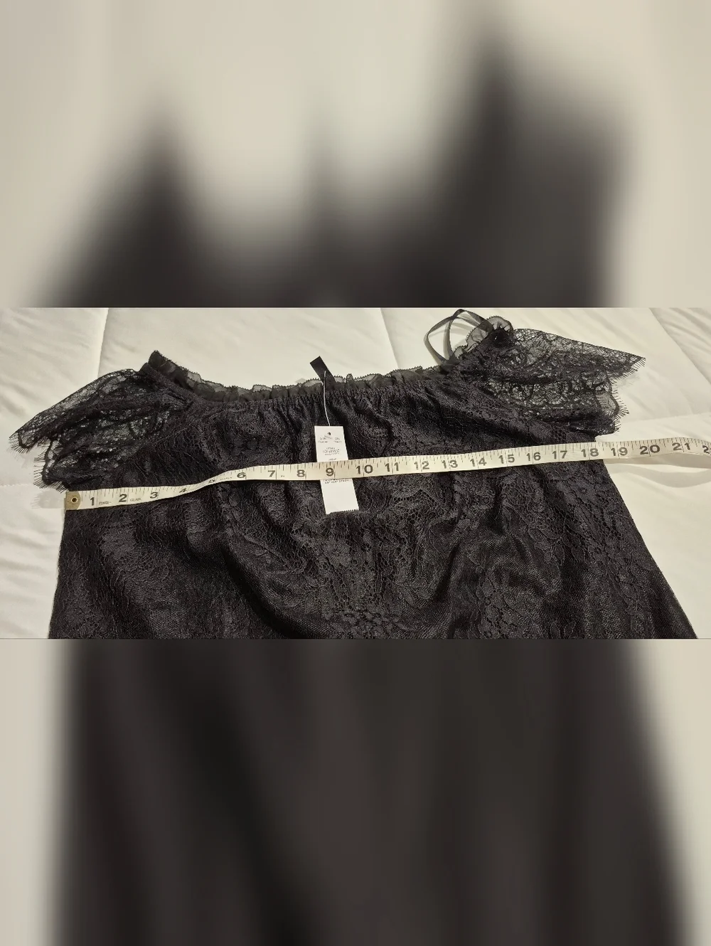 White House Black Market Black Lace Off-Shoulder Blouse